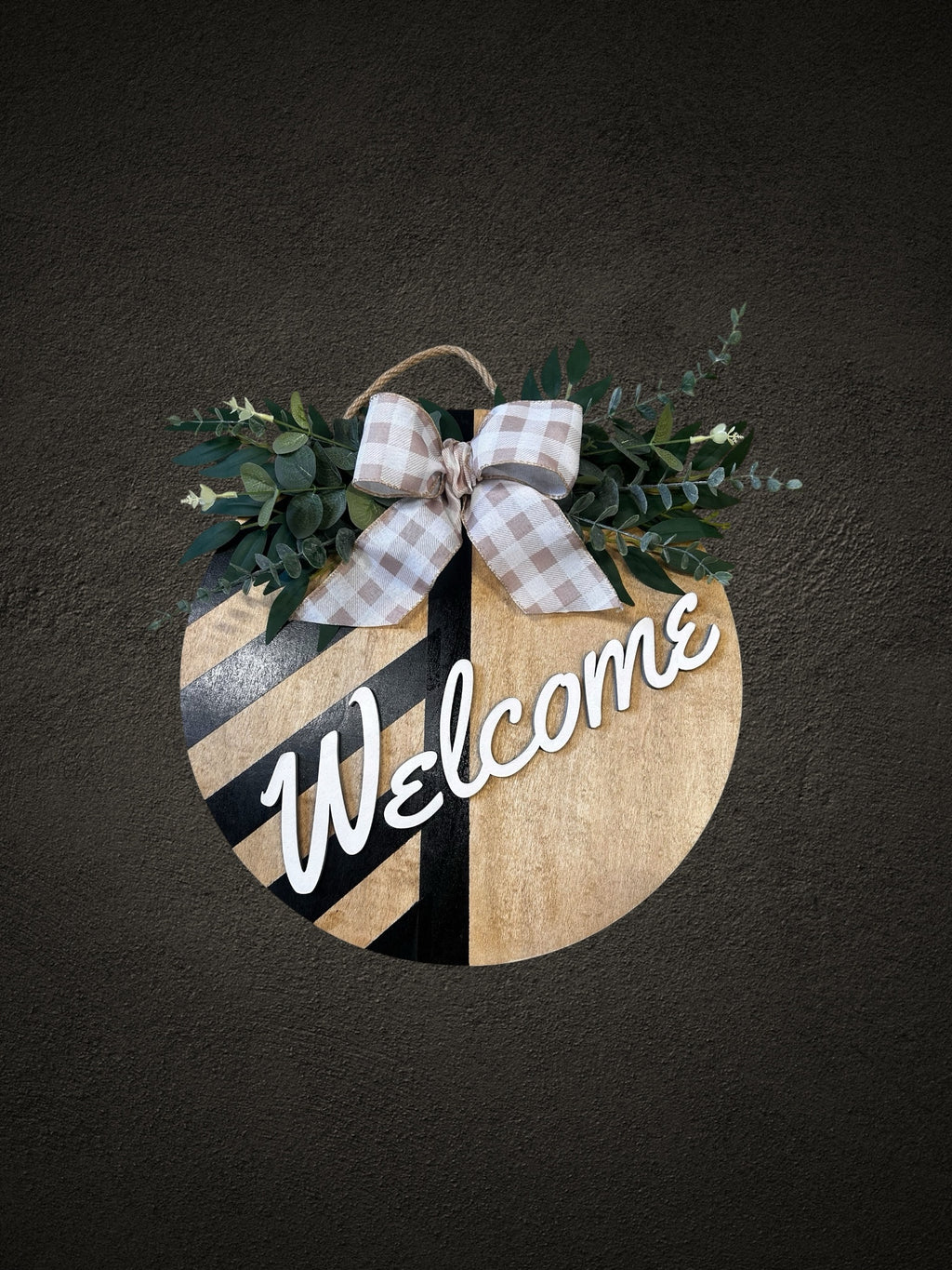 Stripped Welcome Door Hanger