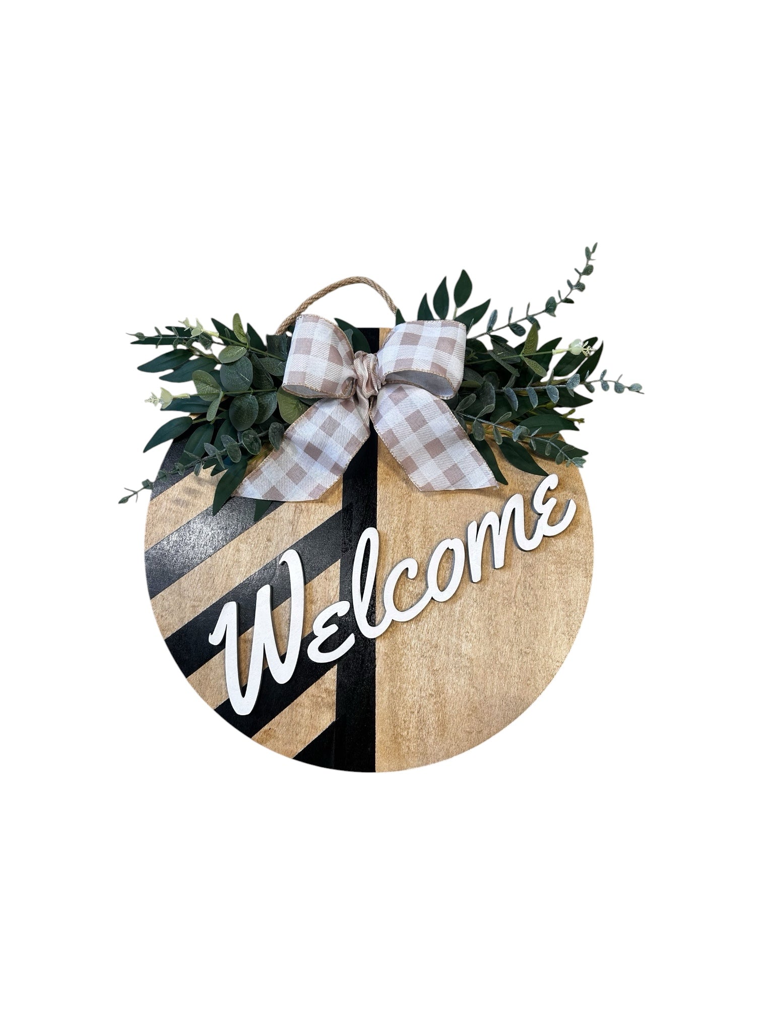 Stripped Welcome Door Hanger