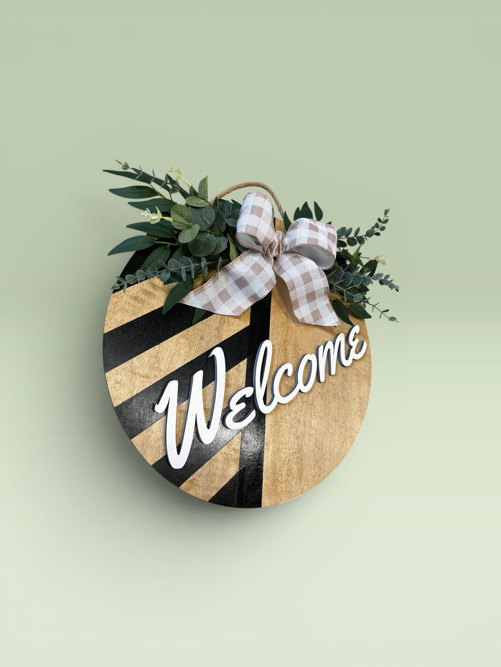 Stripped Welcome Door Hanger
