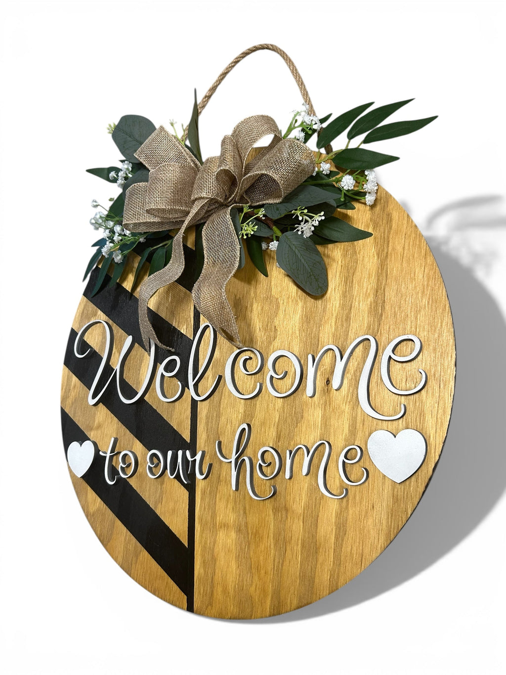Welcome to Our Home Door Hanger – 16x16"