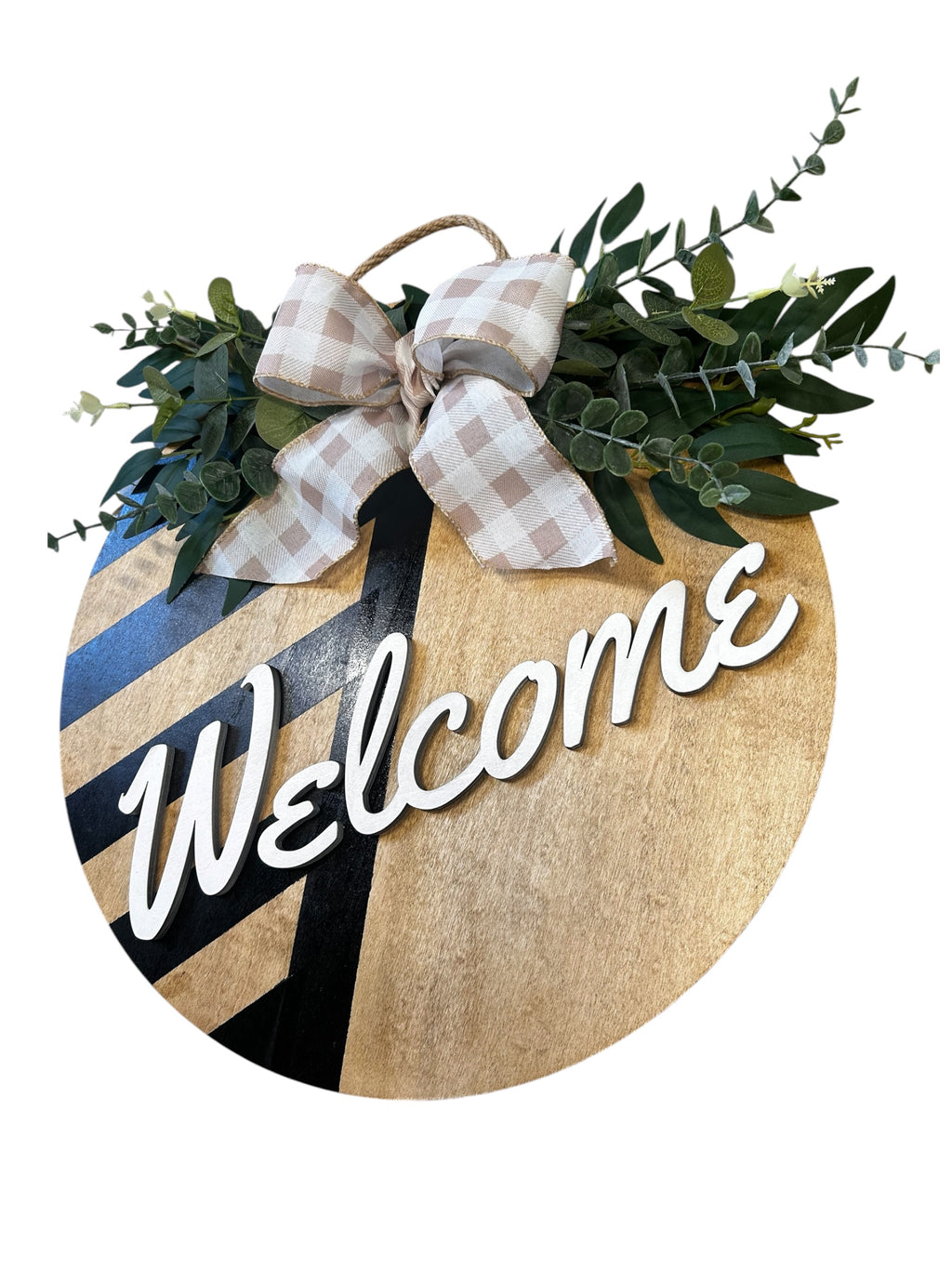 Stripped Welcome Door Hanger
