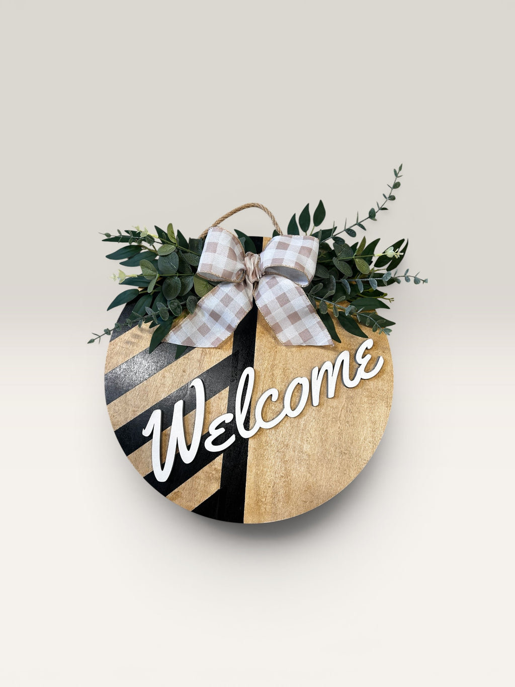 Stripped Welcome Door Hanger