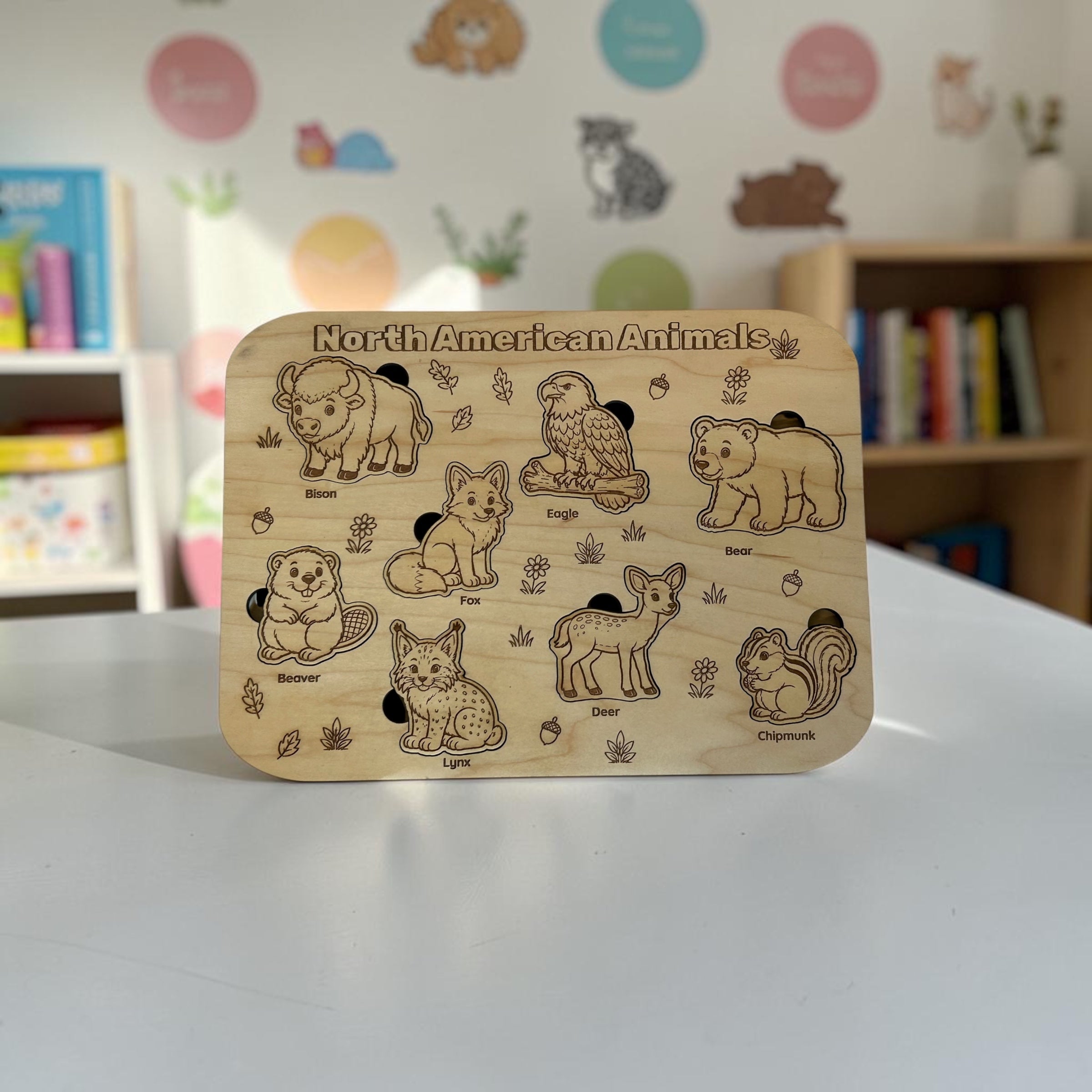 North American Animals Wooden Puzzle