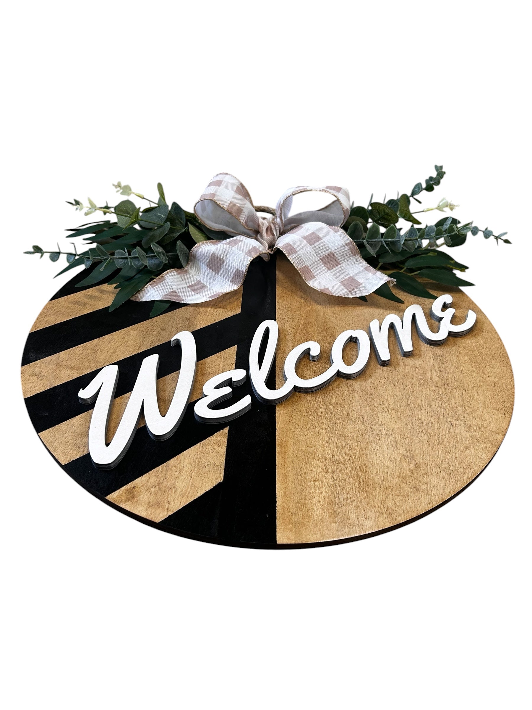 Stripped Welcome Door Hanger