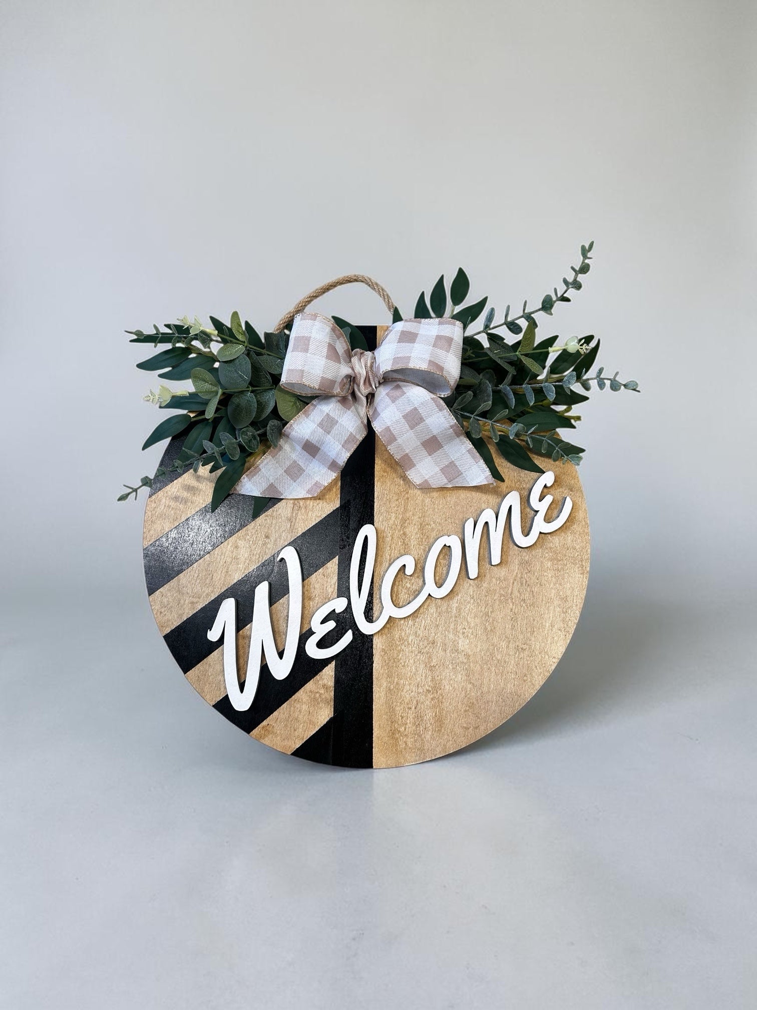 Stripped Welcome Door Hanger