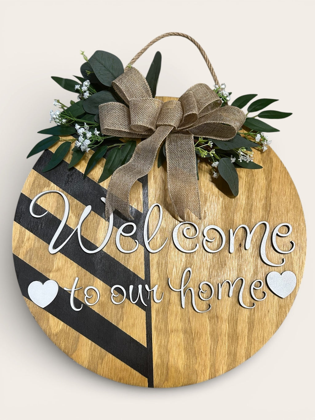 Welcome to Our Home Door Hanger – 16x16"