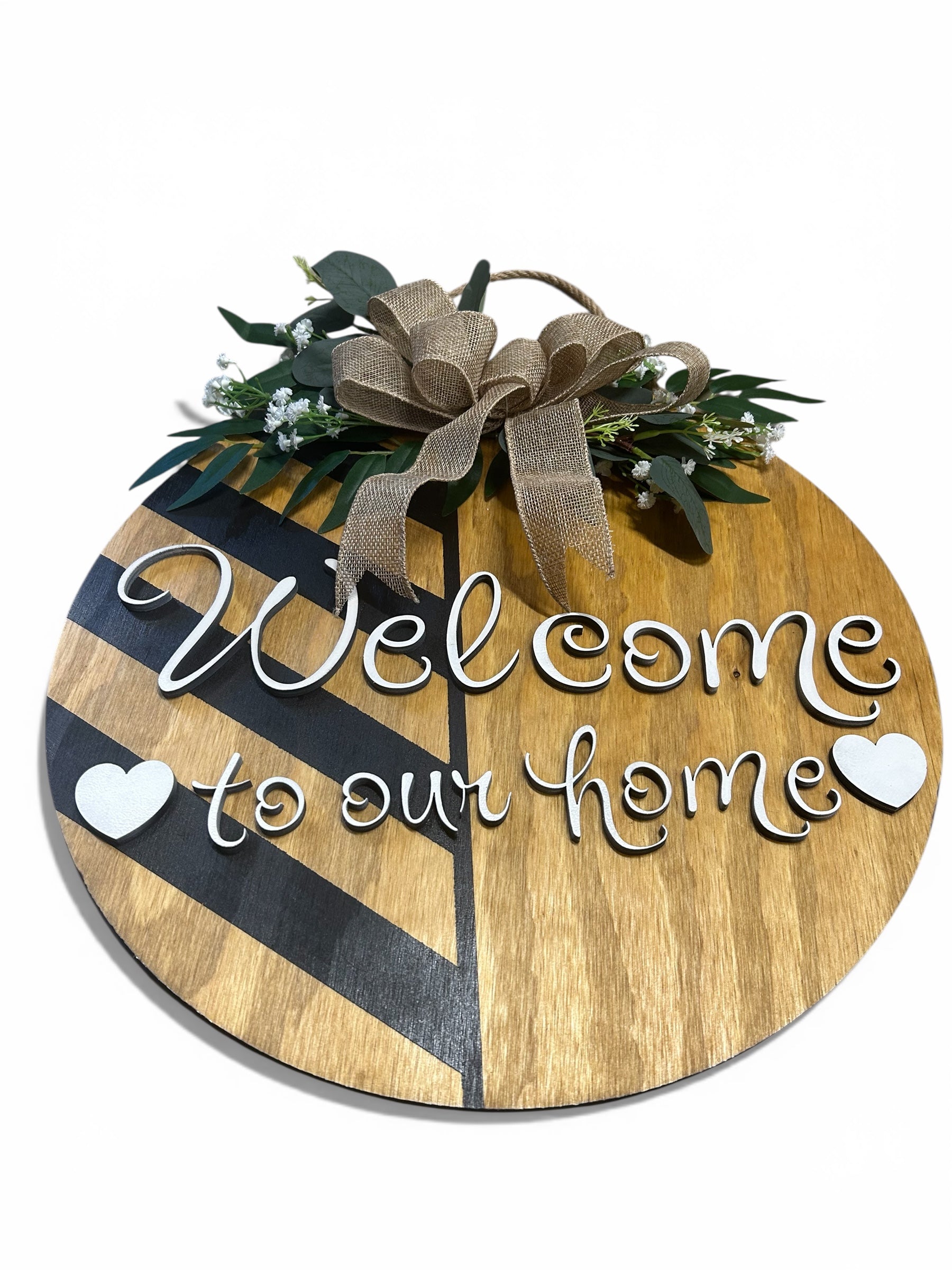 Welcome to Our Home Door Hanger – 16x16"