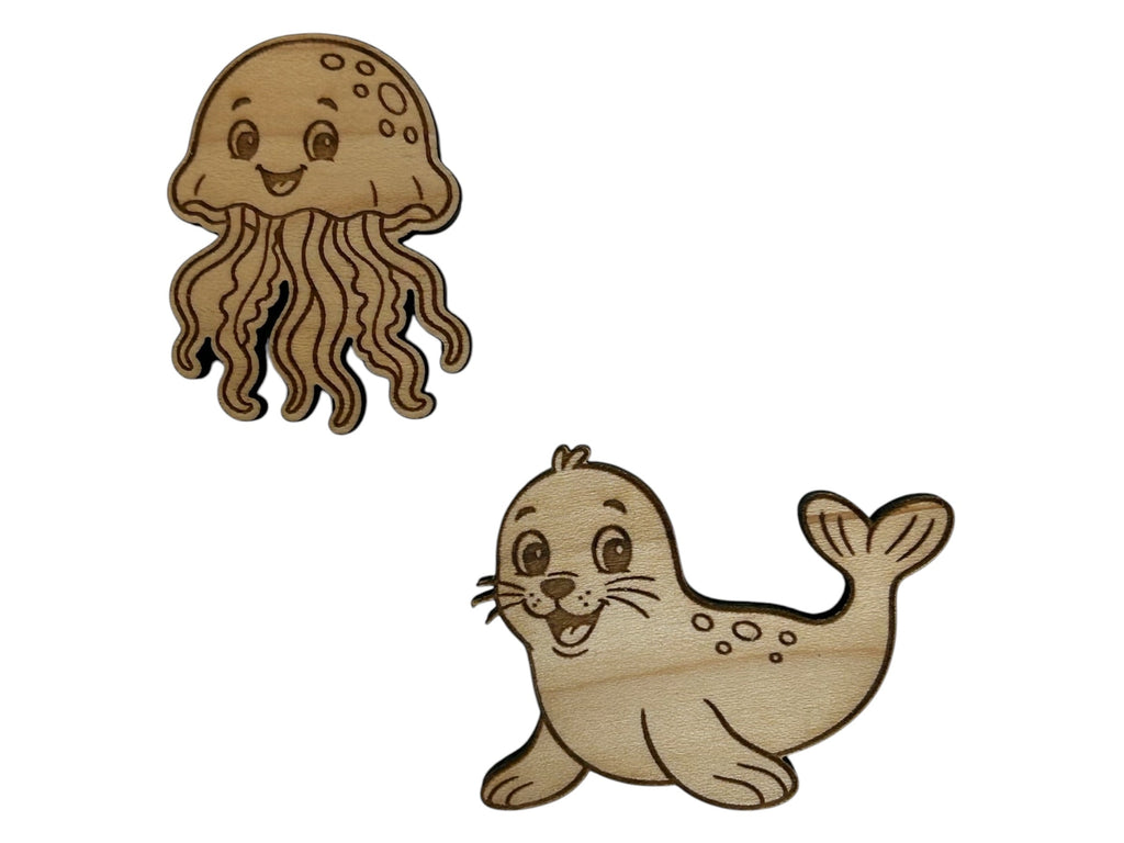 Marine Life wooden puzzle additional detail