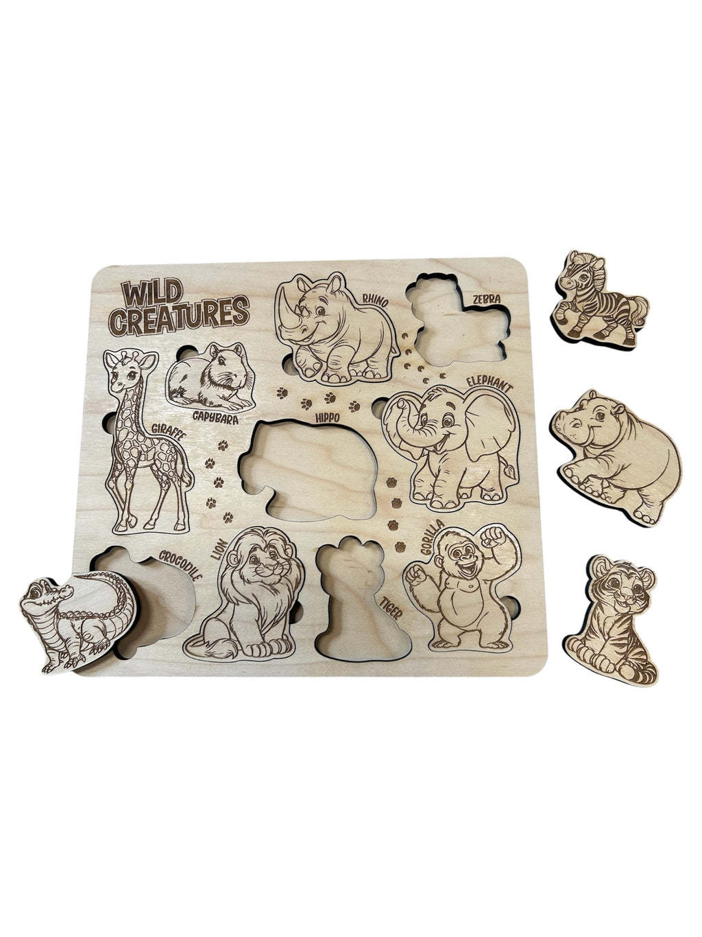 Wild Creatures Wooden Puzzle