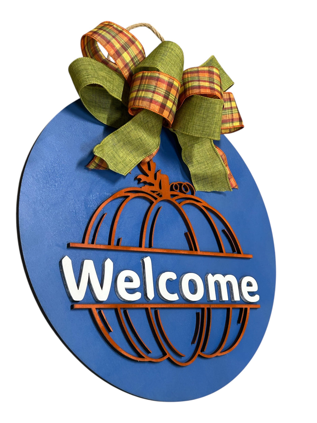 Welcome Fall Pumpkin Door Hanger