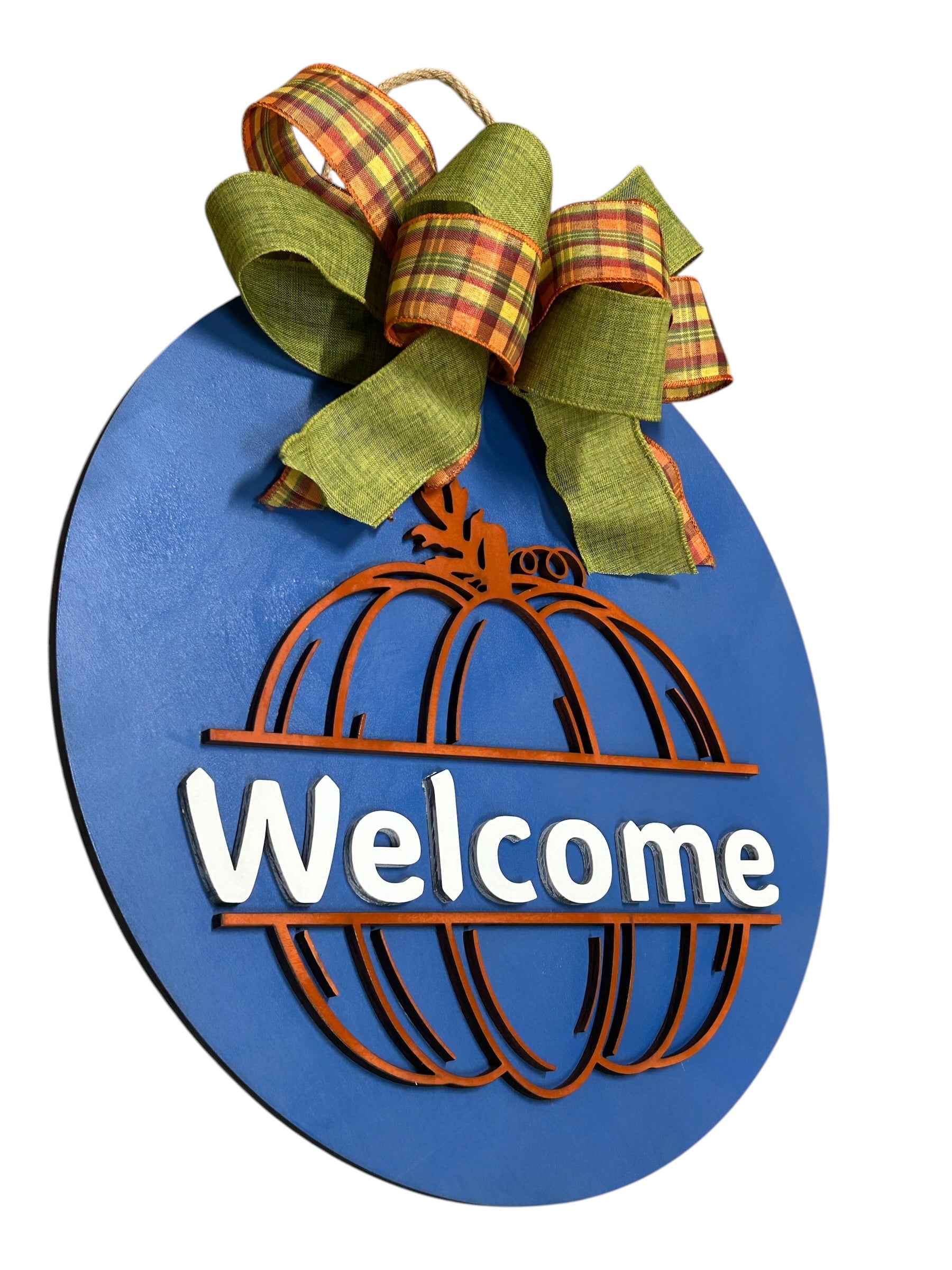 Welcome Fall Pumpkin Door Hanger