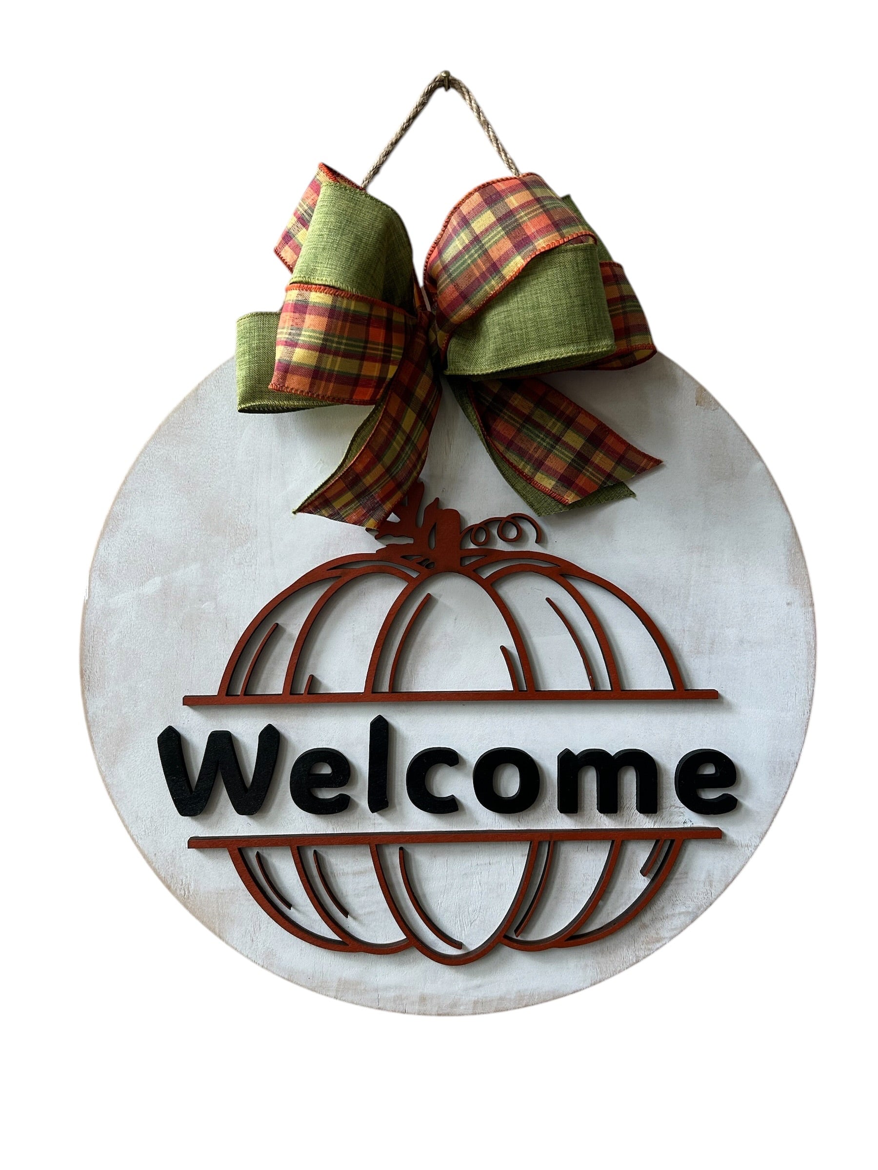 Welcome Fall Pumpkin Door Hanger