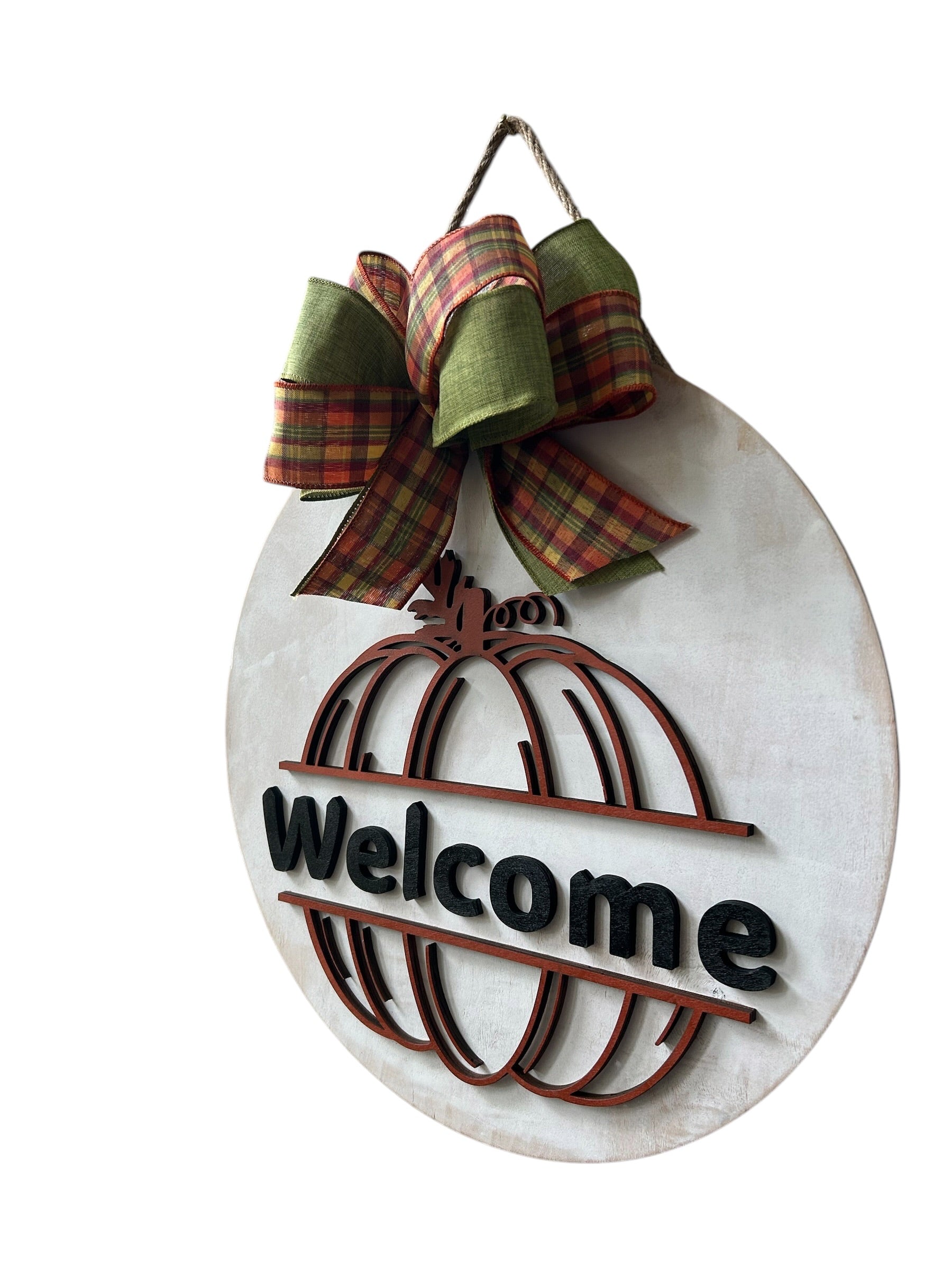 Welcome Fall Pumpkin Door Hanger
