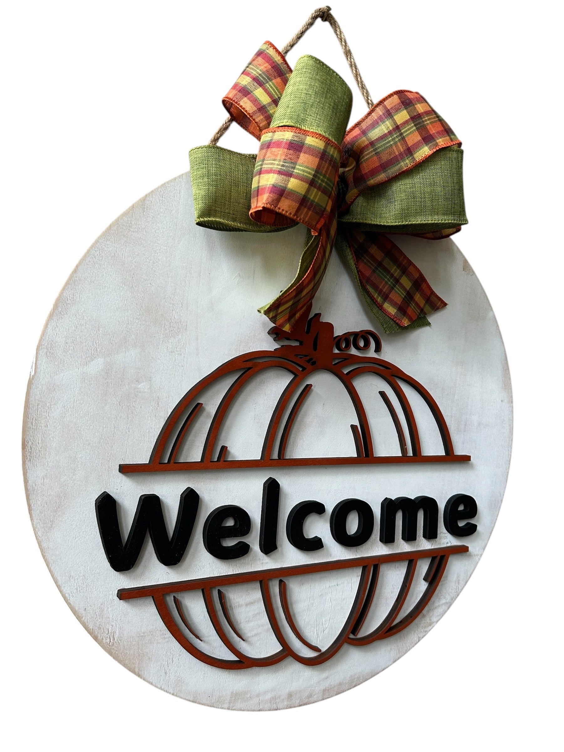 Welcome Fall Pumpkin Door Hanger