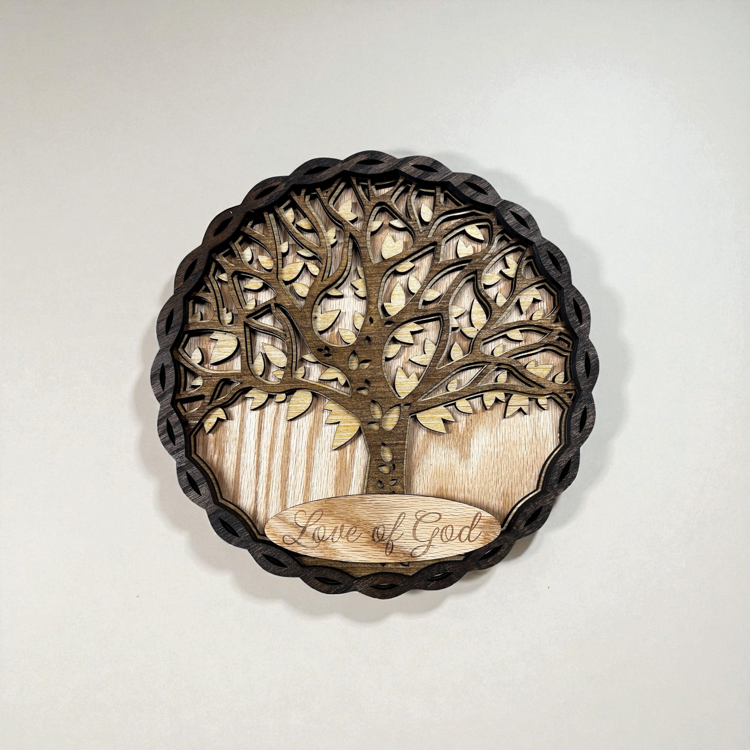 Faith engraved on back plaque