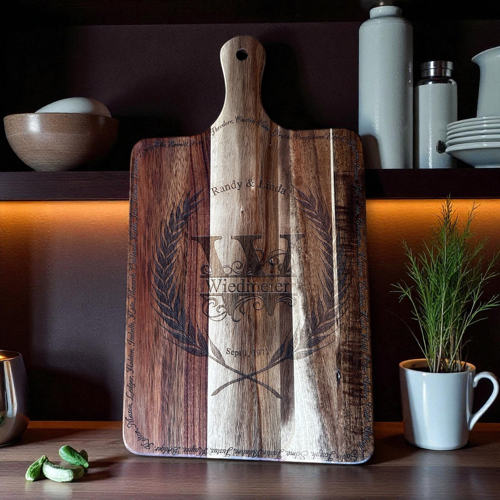 Personalized Acacia Wood Cutting Board