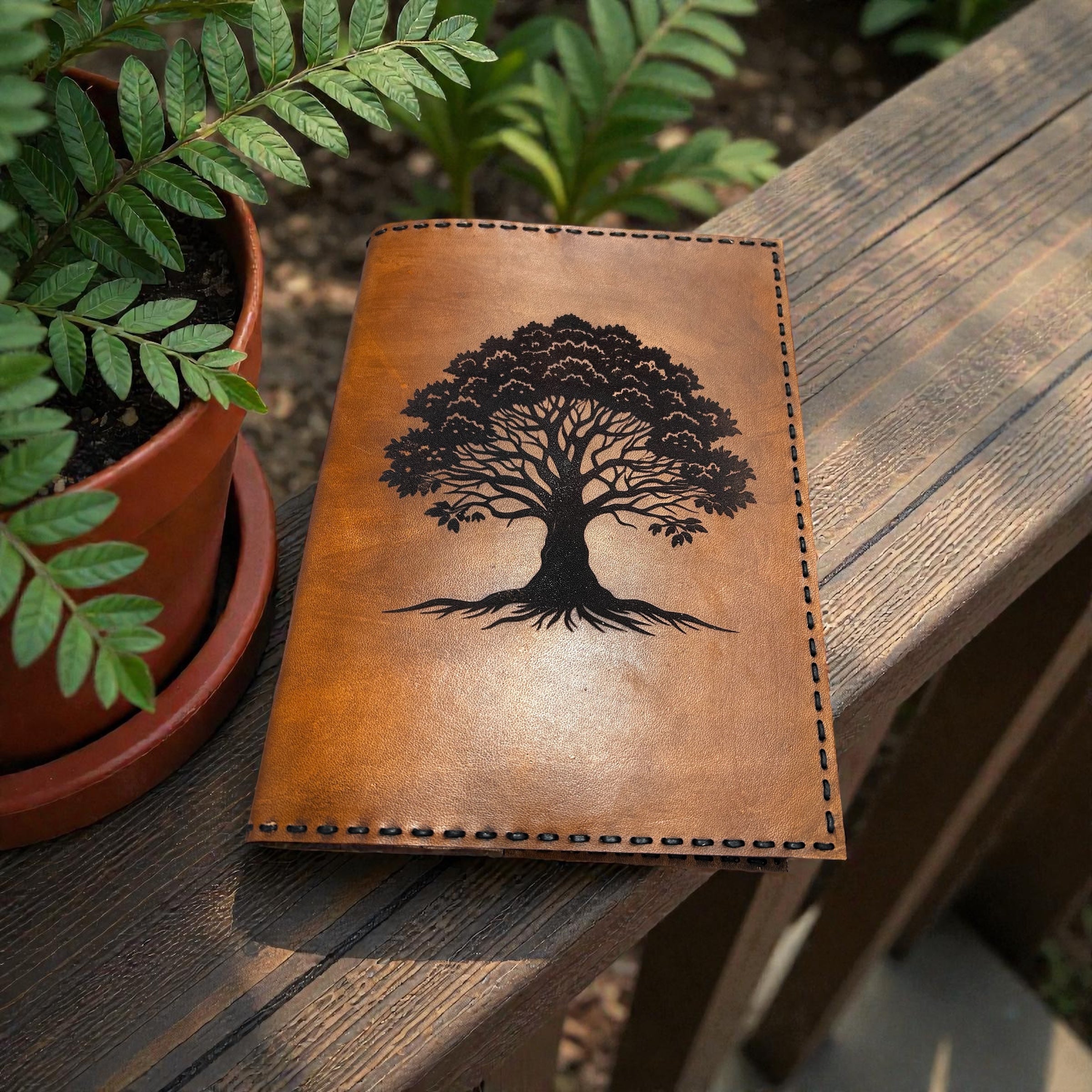 Custom Laser-Engraved Leather Journal
