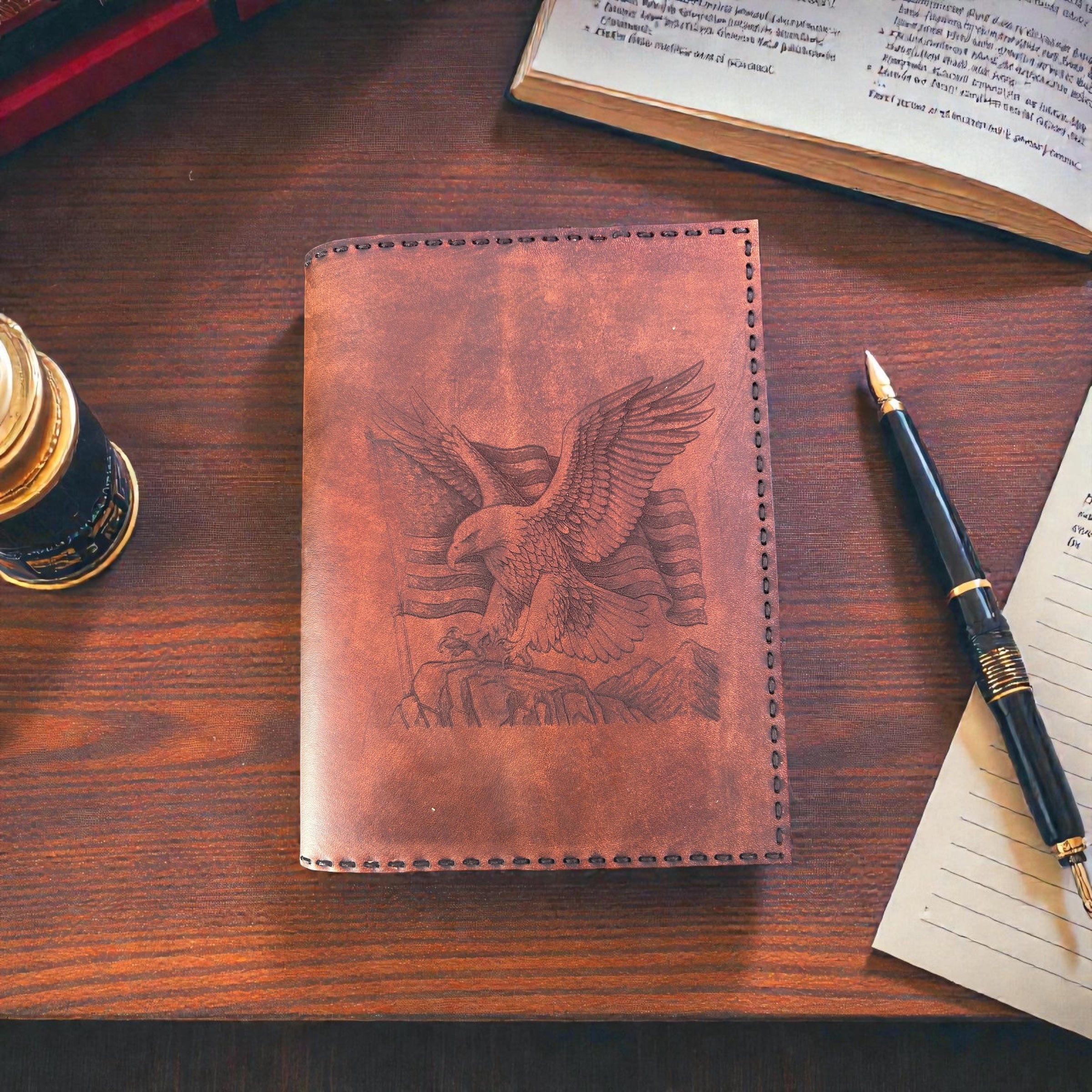 Custom Laser-Engraved Leather Journal