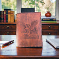 Patriotic Eagle Laser-Engraved Leather Journal