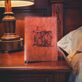Cowboy Kneeling at the Cross Laser-Engraved Leather Journal