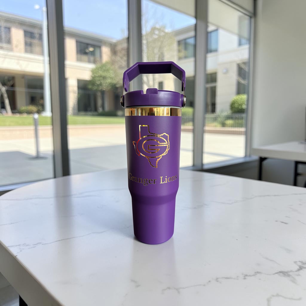 School Spirit- Gold Plated Stainless steel Tumbler