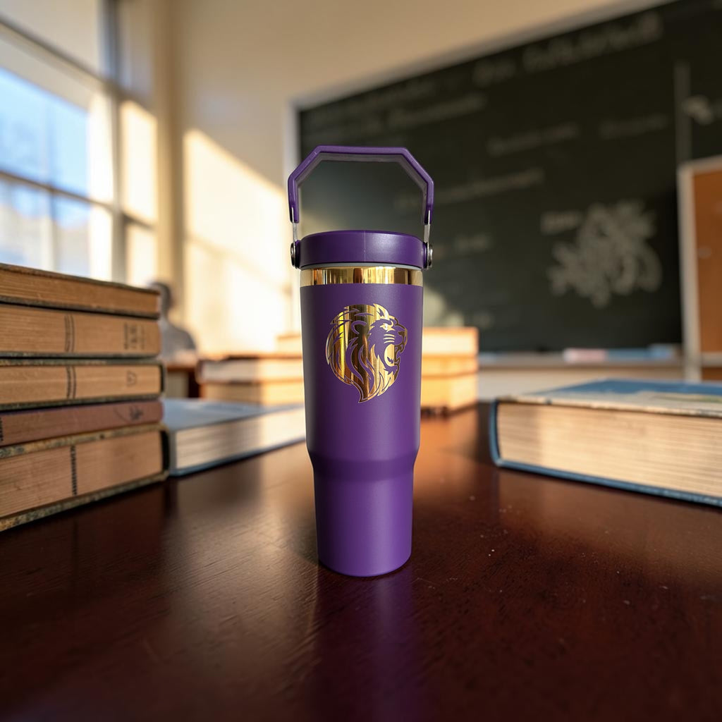 School Spirit- Gold Plated Stainless steel Tumbler