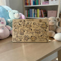 Marine Life wooden puzzle pieces spread out — all 14 sea creatures