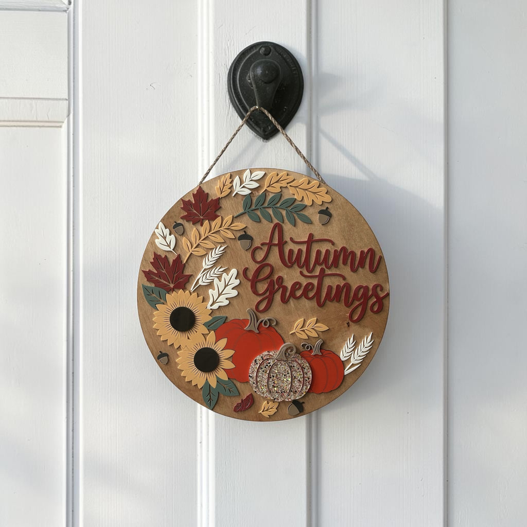 Autumn Greetings Door Hanger