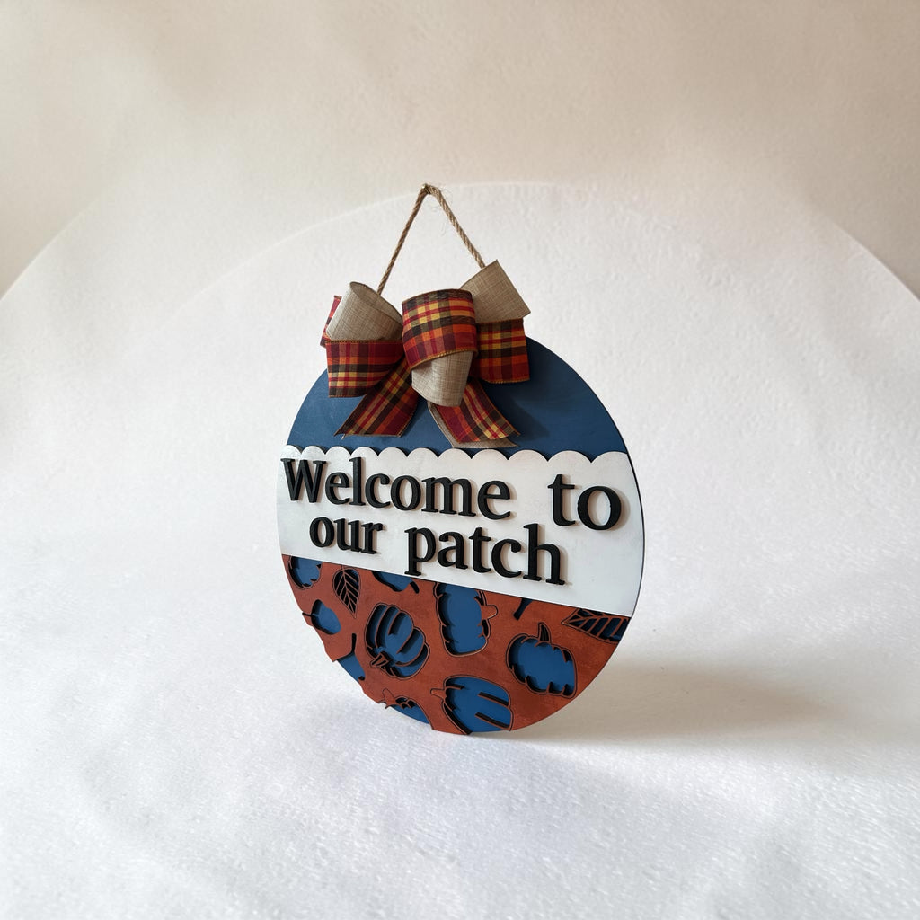 Welcome to Our Patch Door Hanger