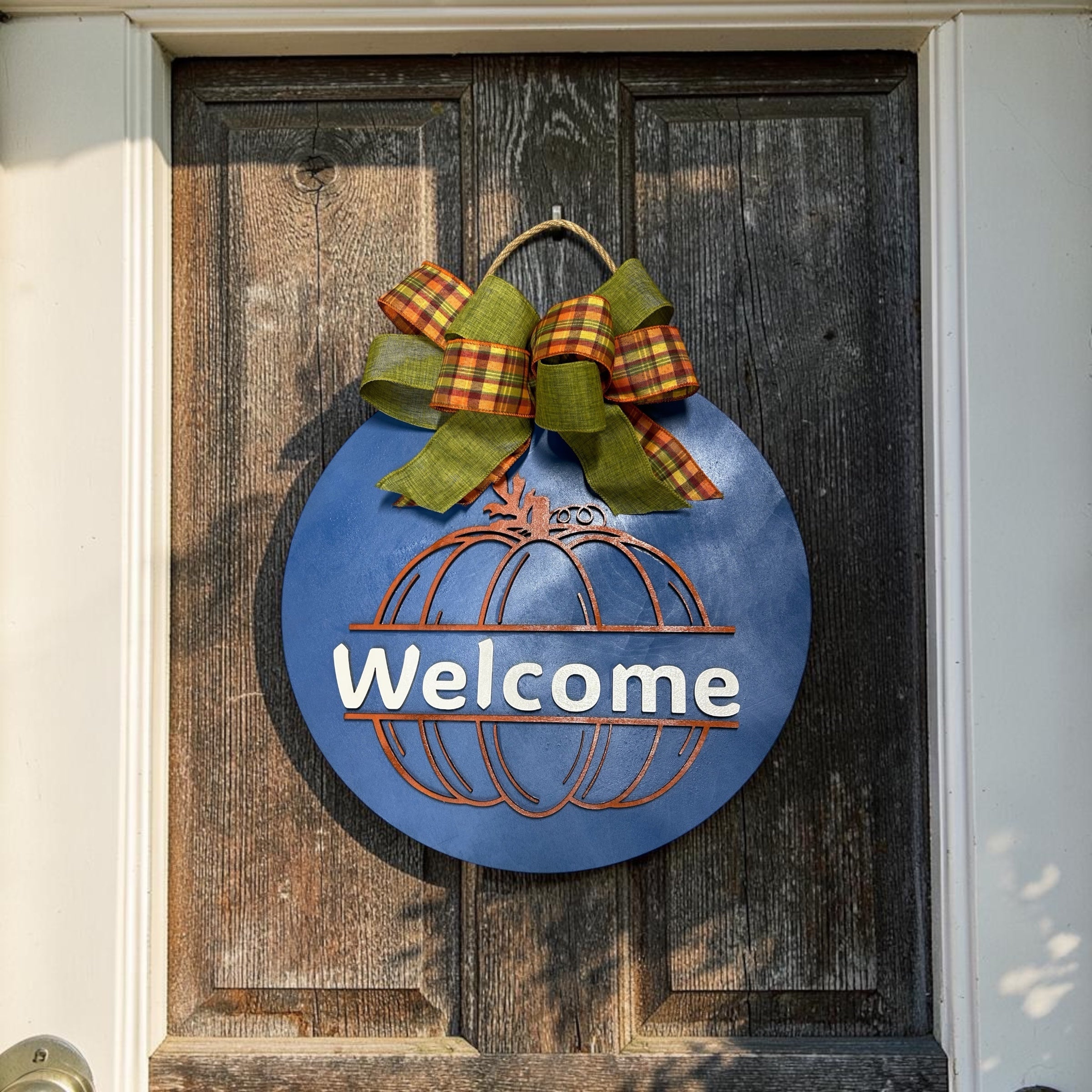 Welcome Fall Pumpkin Door Hanger