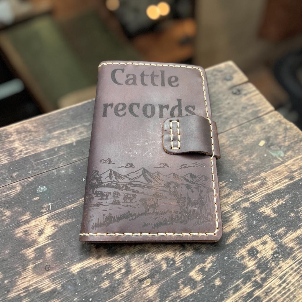 Custom Laser-Engraved Leather Field Notebook