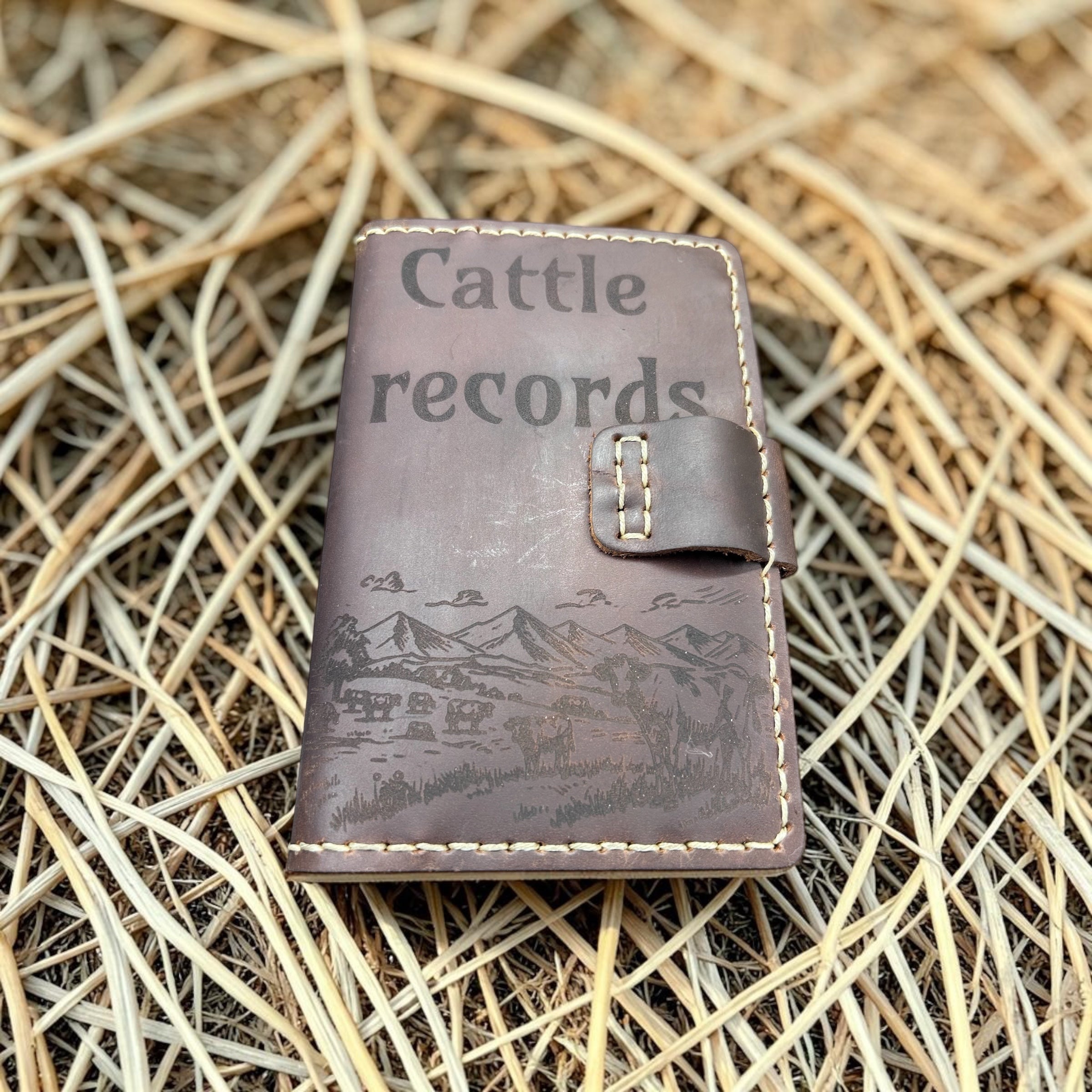 Custom Laser-Engraved Leather Field Notebook
