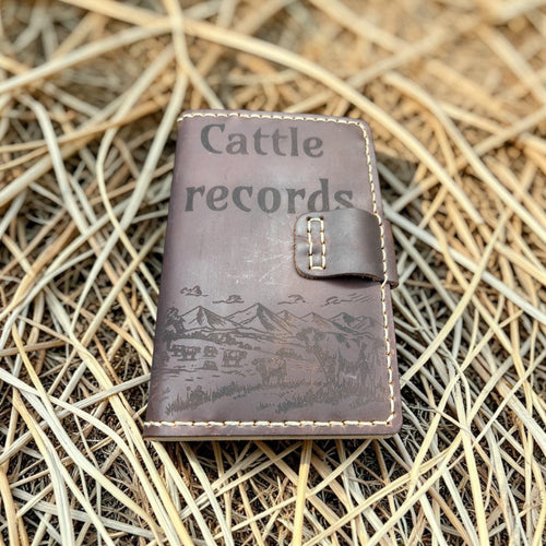 Custom Laser-Engraved Leather Field Notebook