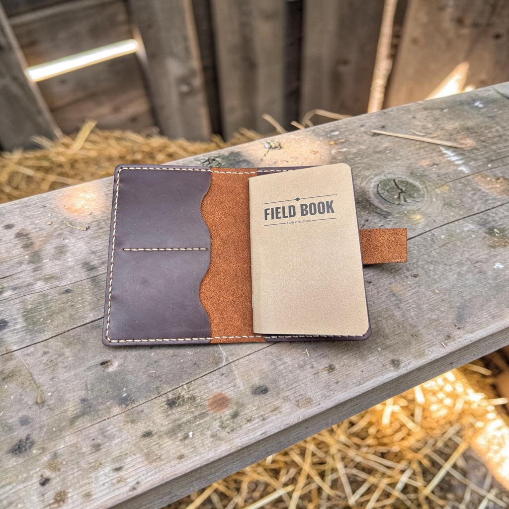 Custom Laser-Engraved Leather Field Notebook