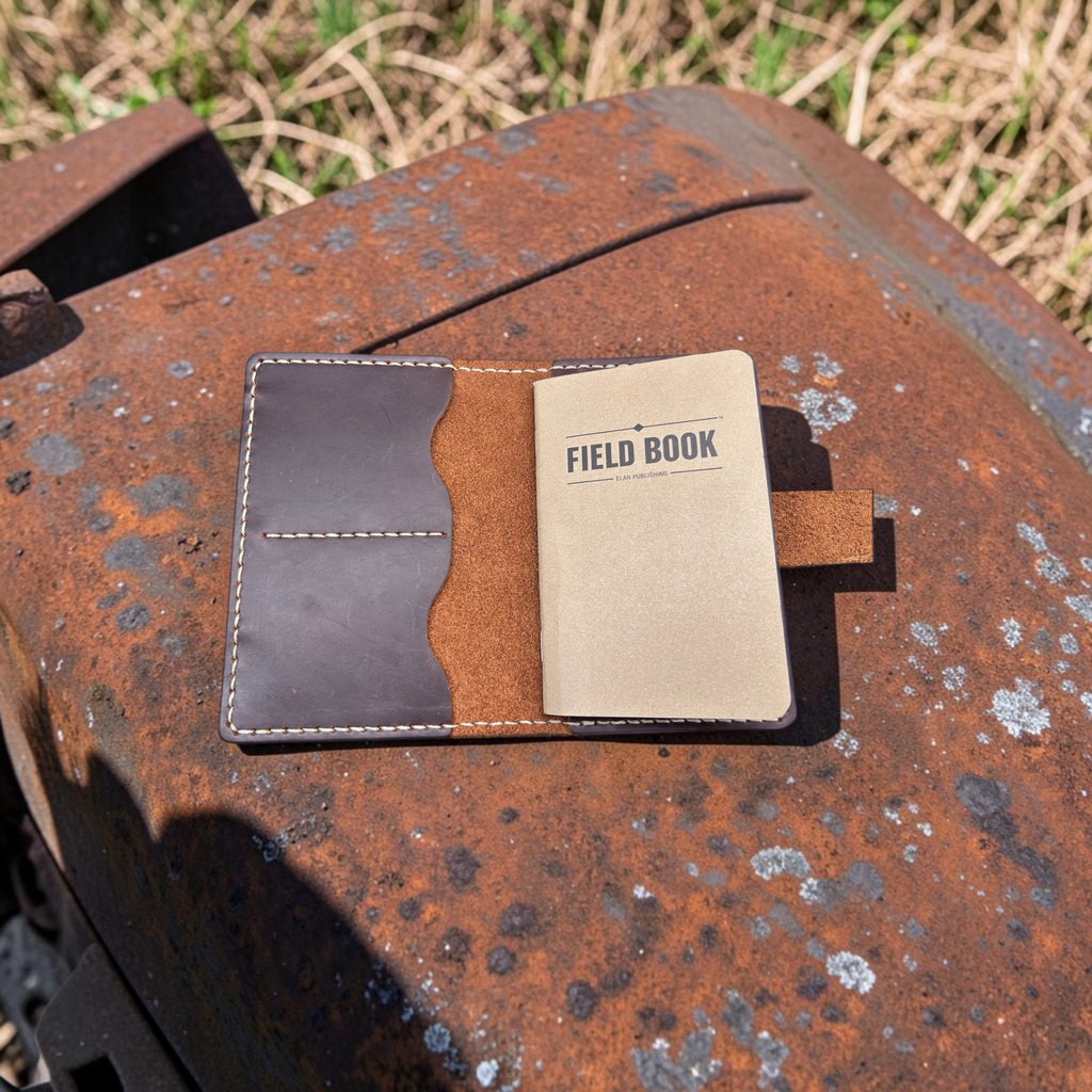 Custom Laser-Engraved Leather Field Notebook