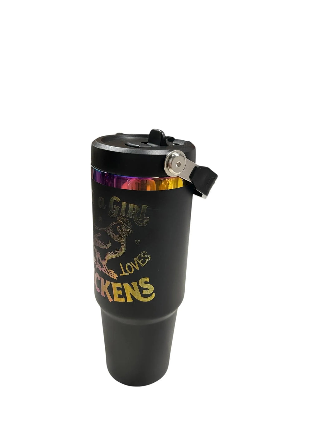 30oz Rainbow Plated Tumbler – Laser Engravable