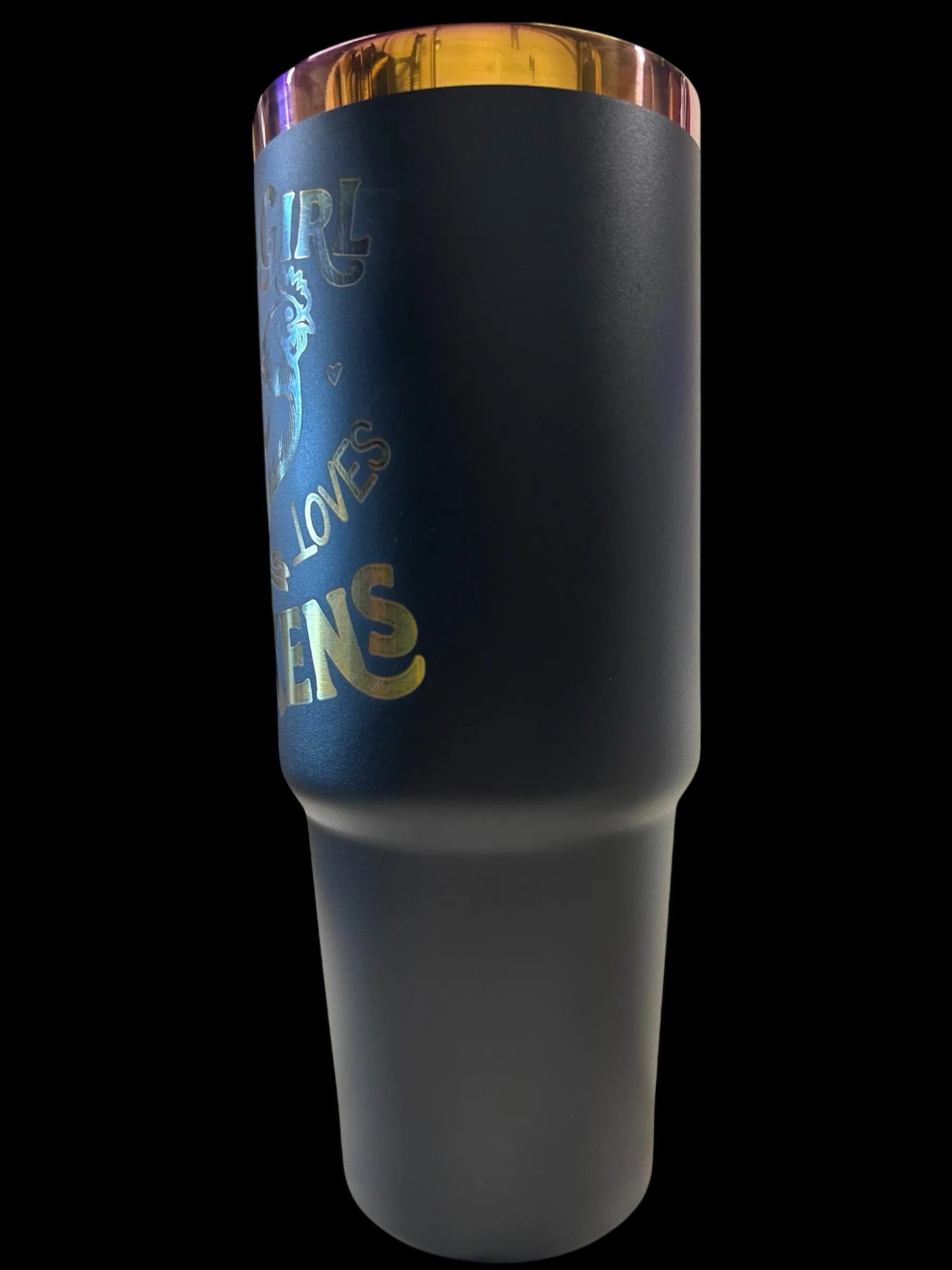30oz Rainbow Plated Tumbler – Laser Engravable