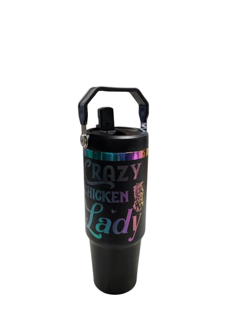 30oz Rainbow Plated Tumbler – Laser Engravable