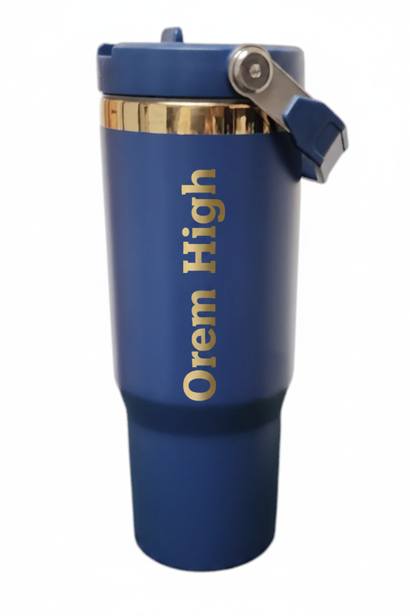 Orem High navy tumbler