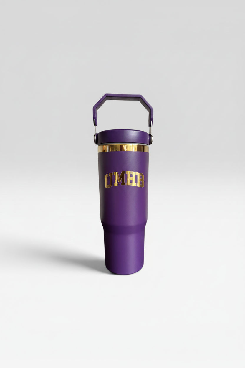 UMHB purple tumbler